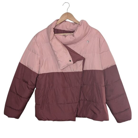 Summersalt Eco Colorblock Puffer Pink Jacket Size L - Picture 4 of 7
